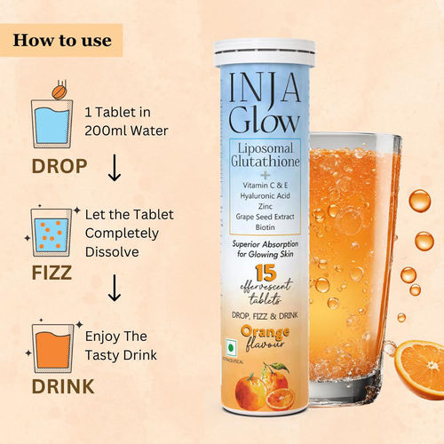 Buy Inja Glow Liposomal Glutathione Drop, Fizz & Drink Effervescent Tablets 