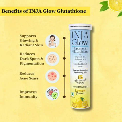 Buy Inja Glow Liposomal Glutathione Drop, Fizz & Drink Effervescent Tablets  - Lemon Online