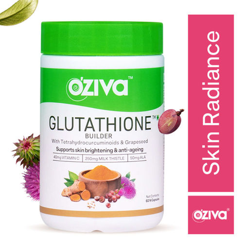 OZiva Glutathione Builder Milk Thistle & Grapeseed for Anti-Pigmentation &  Glow