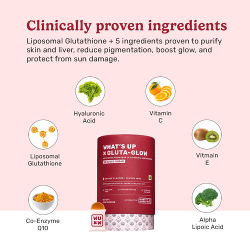 Buy What's Up Wellness Glutathione Gummies with Vitamin C, Radiant &  Youthful Skin Online