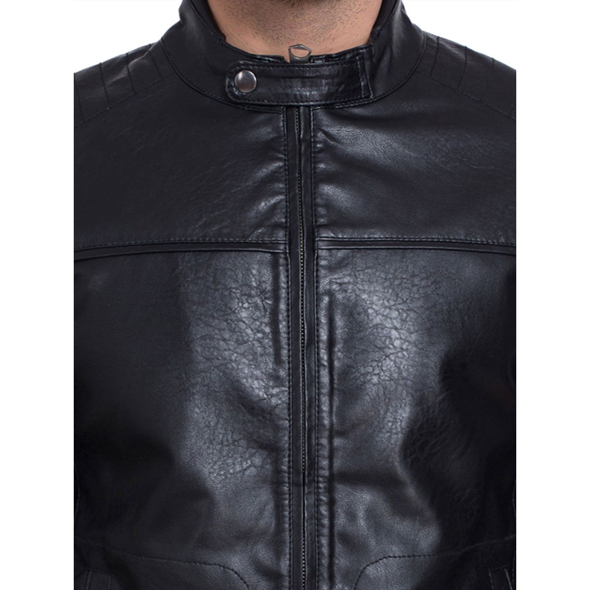 Buy Justanned Raven Black Leather Jacket Online