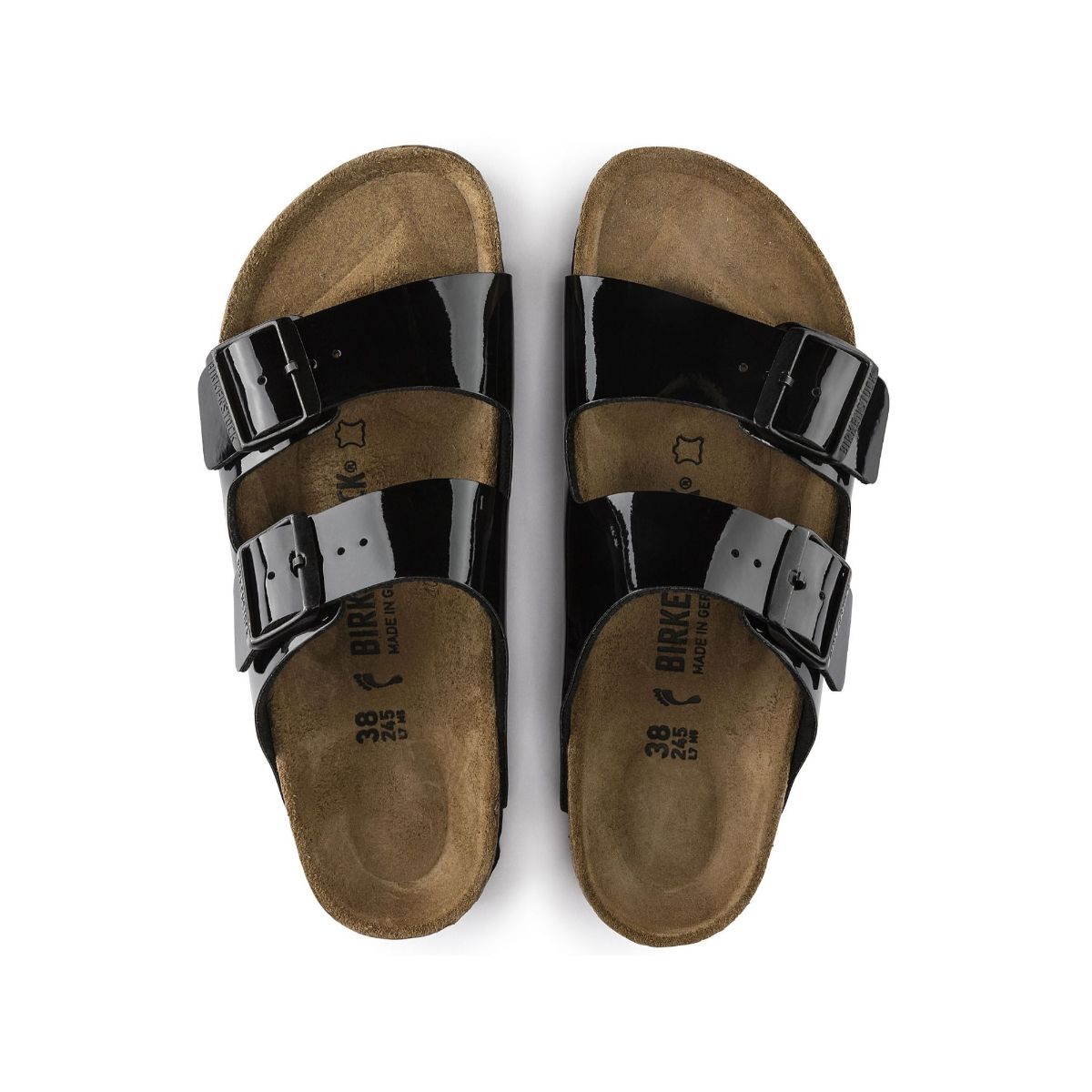 Buy Birkenstock Arizona Birko Flor Patent Black Sandals Online