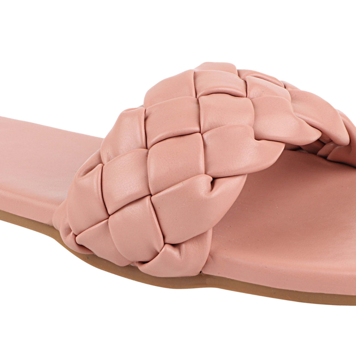 Shoetopia Women Peach coloured Woven Design Open Toe Flats Buy shoetopia-women-peach-coloured-woven-design-open-toe-flats-buy
