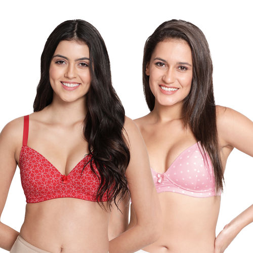 38D Size Bra - Buy 38D Pink Wirefree Bra Online, Shyaway