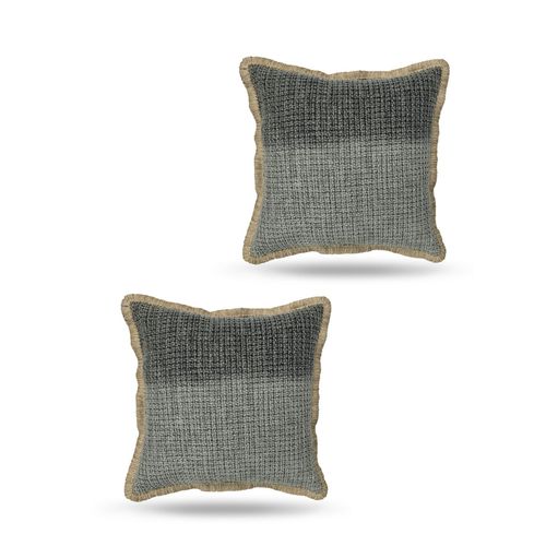 SHADES OF LIFE Cotton Decorative Dark Grey Cushion Covers
