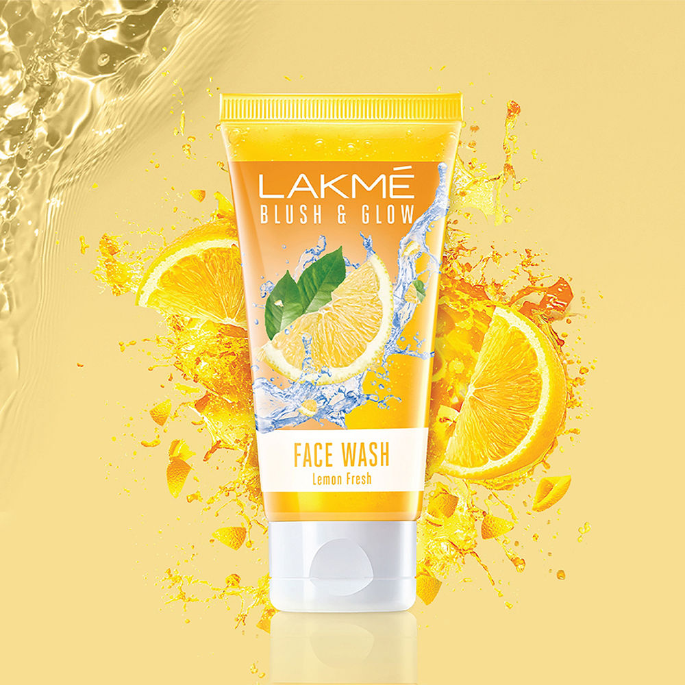 Lakme Blush & Glow Lemon Gel Face Wash 100% Real Lemon Extract: Buy ...