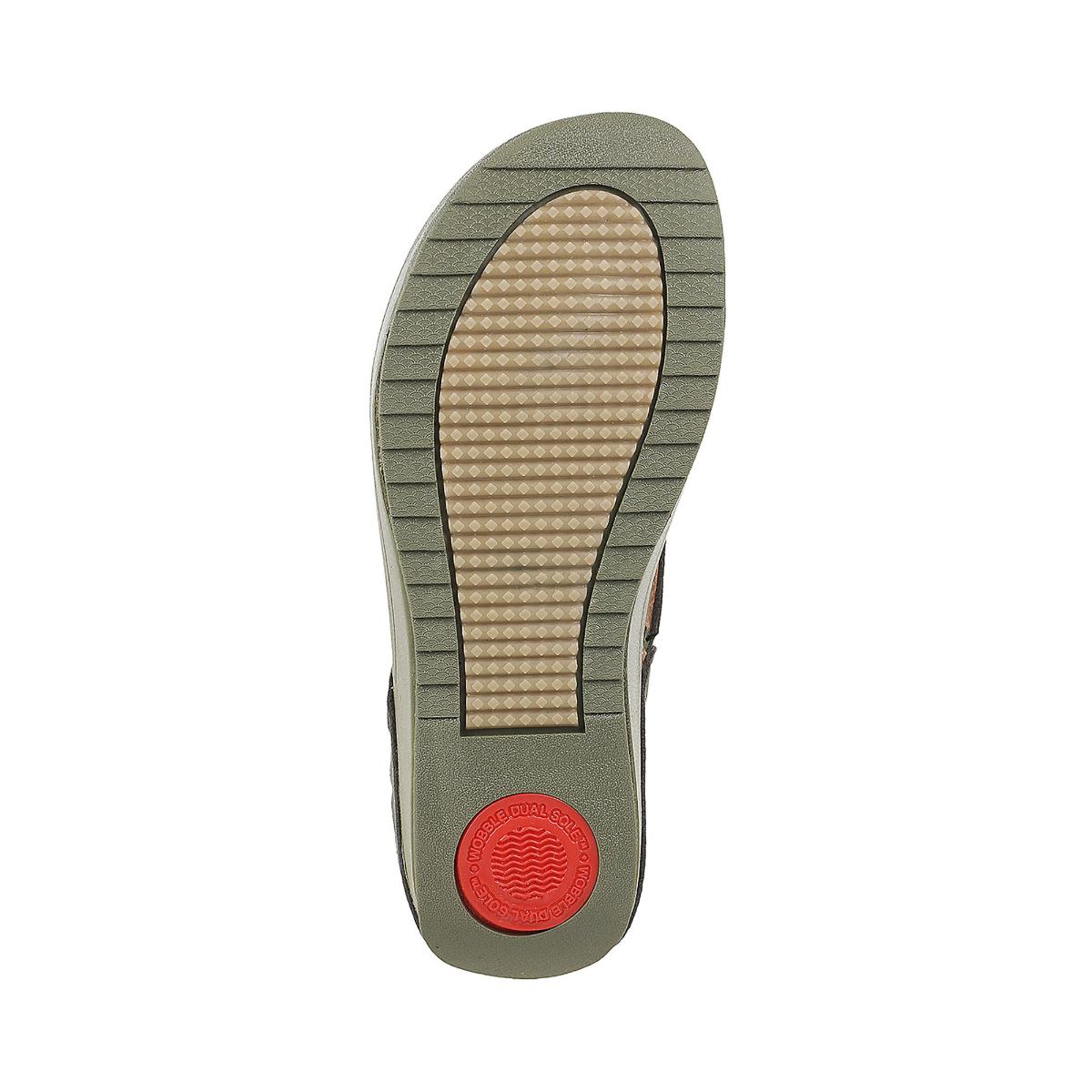 Buy Metro Womens Green Flat Sandals Online