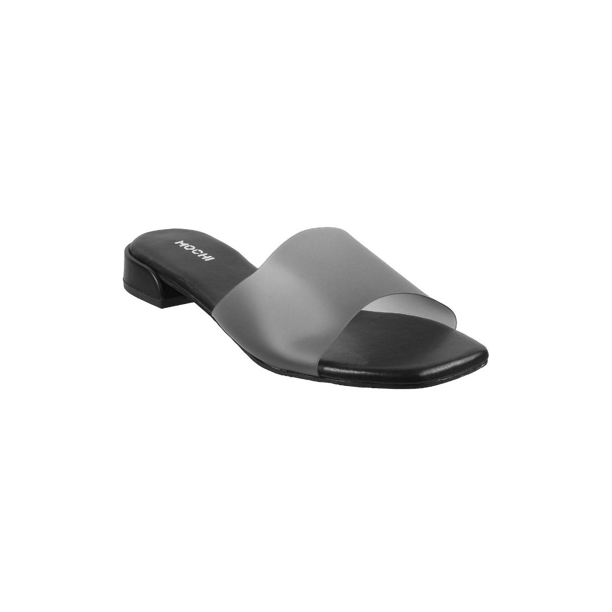 Black flat mule discount slides