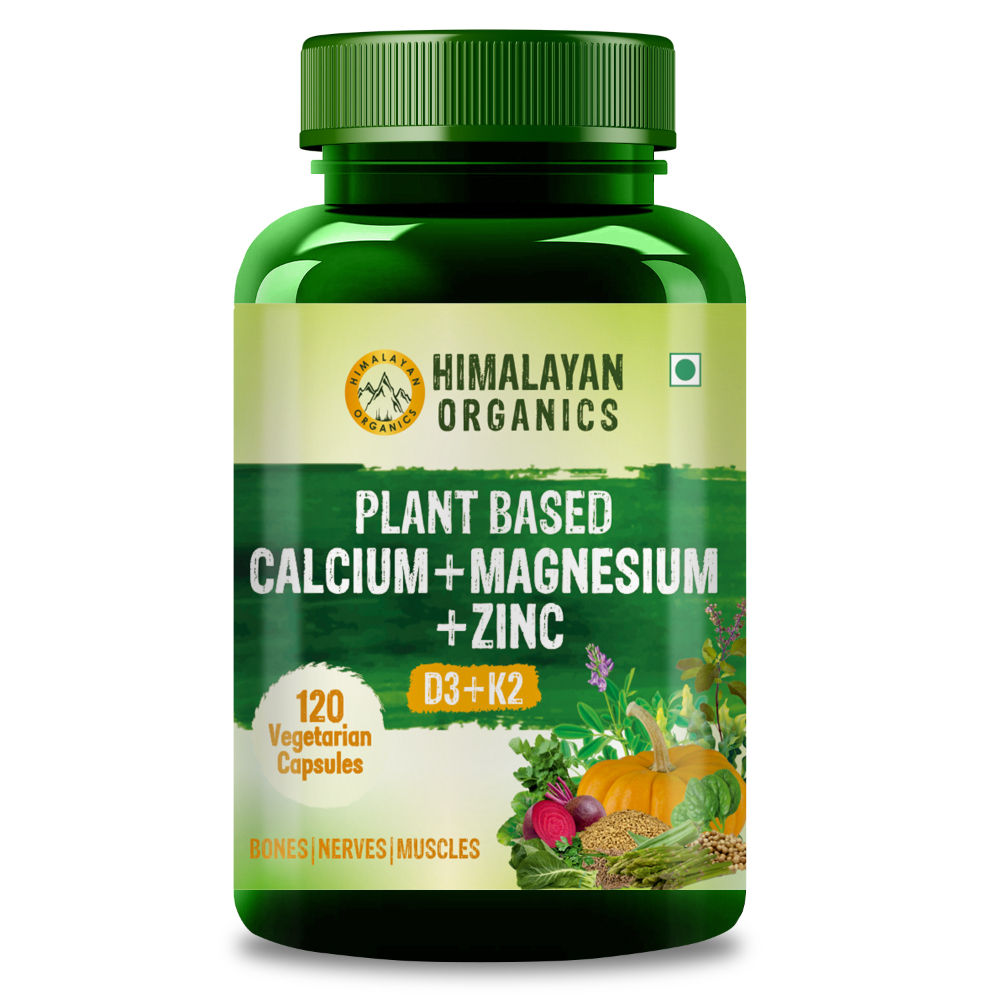 Himalayan Organics Plant Based Calcium Magnesium Zinc D3 & K2 | Whole Food & Natural