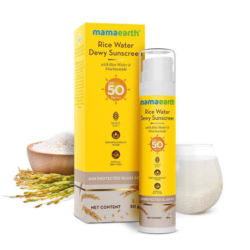 Mamaearth Rice Water Dewy Sunscreen with Rice Water 