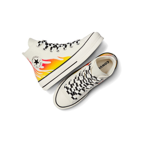 Converse Women Chuck Taylor All Star Lift Platform Flames High Top Sneakers  (UK 3)