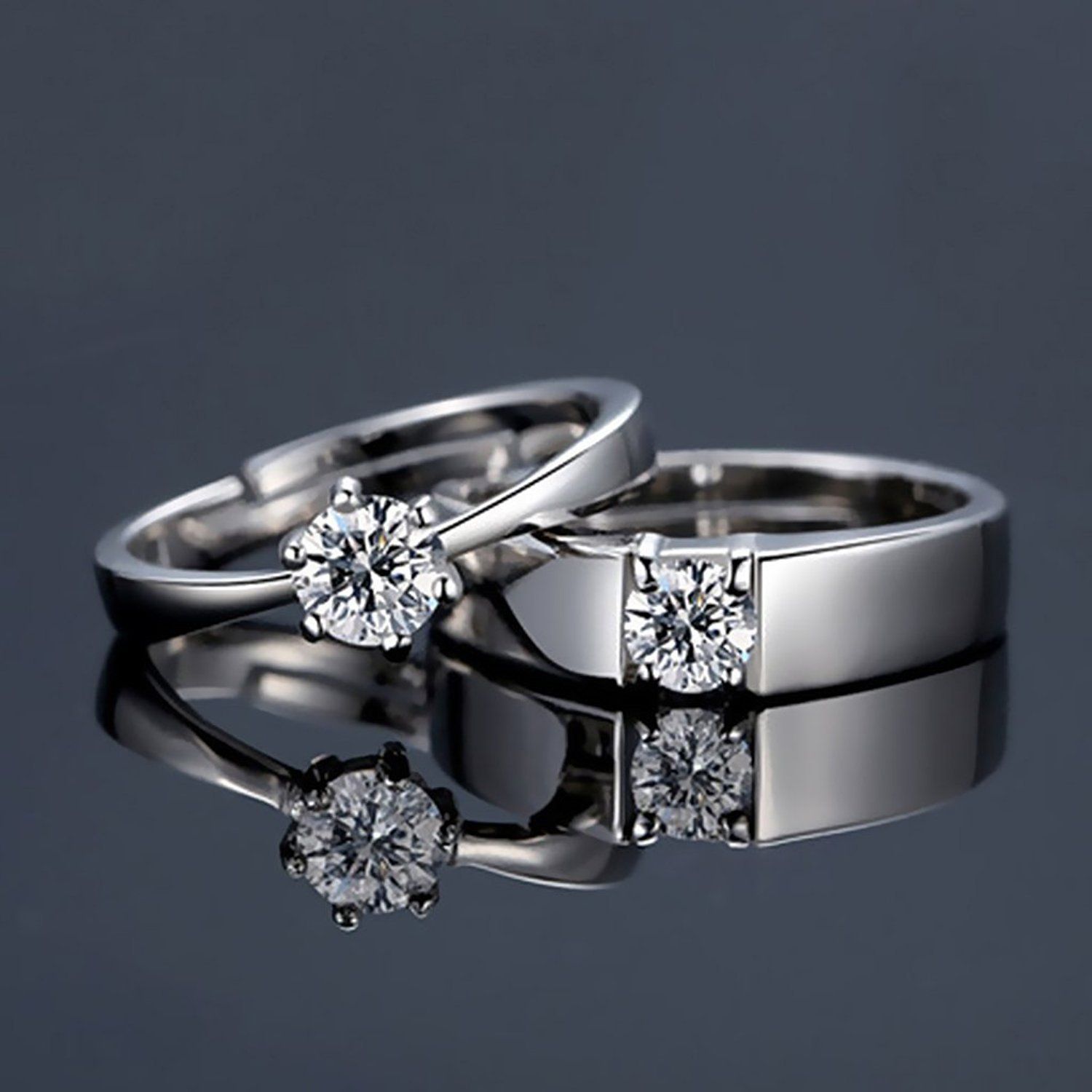 Share more than 157 couple rings silver super hot