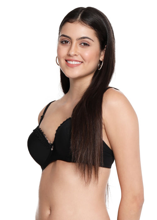 Buy Susie by SHYAWAY Women's Demi- Coverage Underwired Pushup Padded Bra -  Black (32D) at
