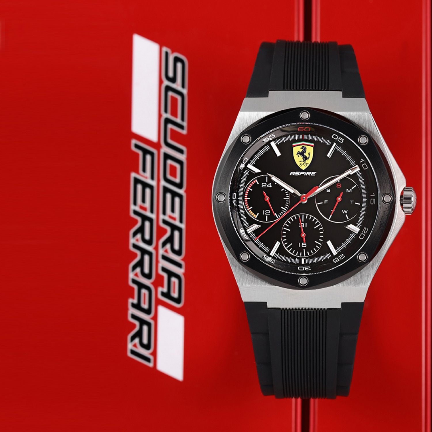 Ferrari Watch Aspire Chrono Black / Silver FE0830868 THE NEW ASPIRE CH... |  TikTok