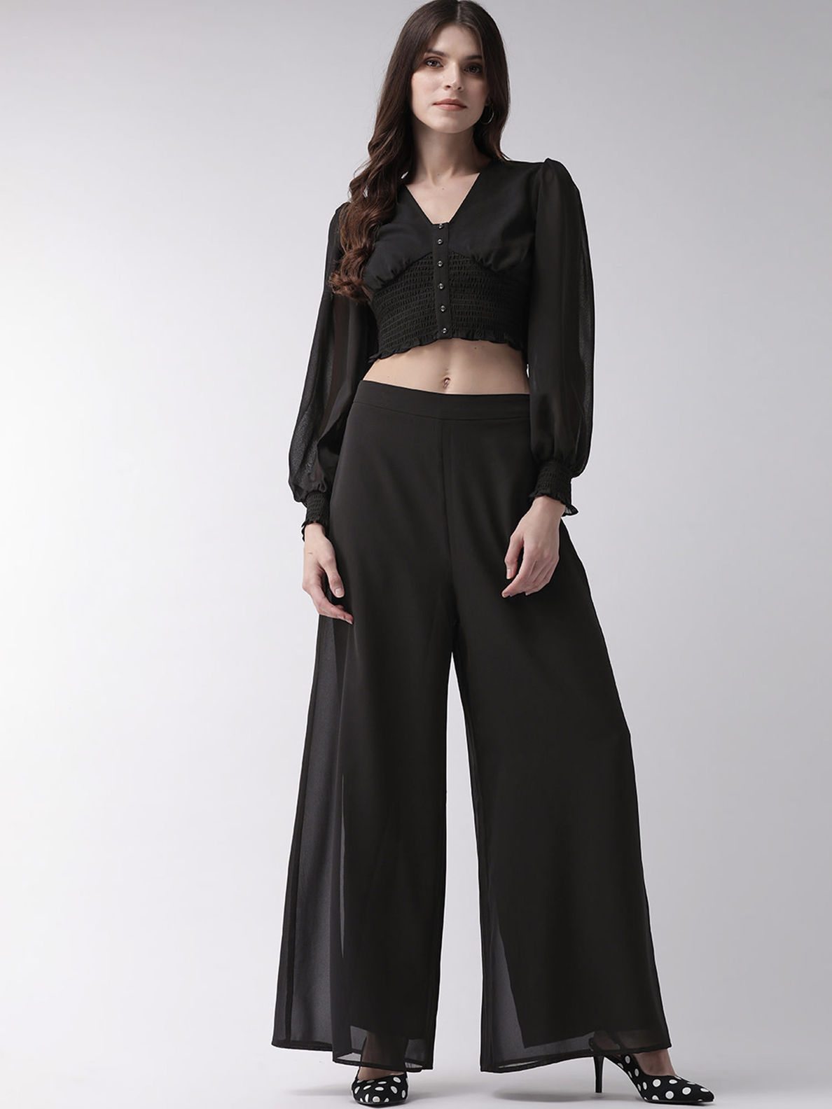 Twenty Dresses By Nykaa Fashion The Stylish Play Pant Co-ord Set - Black  (S): Buy Twenty Dresses By Nykaa Fashion The Stylish Play Pant Co-ord Set -  Black (S) Online at Best