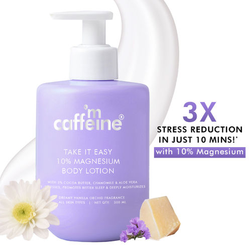 Mcaffeine 10% Magnesium Body Lotion, 3X Instant Stress Reduction Vanilla Betters Sleep & Relaxes