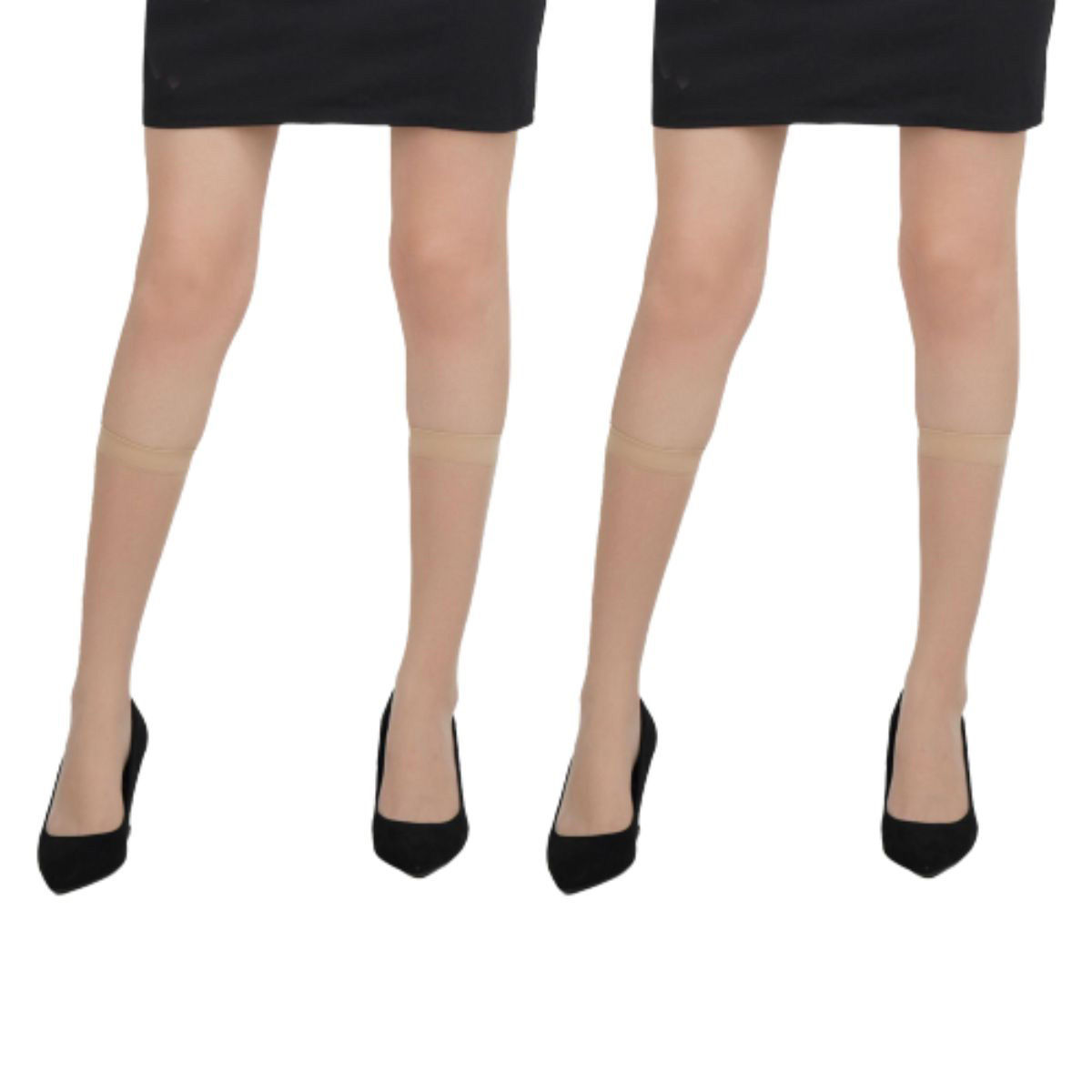 NEXT2SKIN Womens Ultrathin Transparent Knee Length Stocking Socks