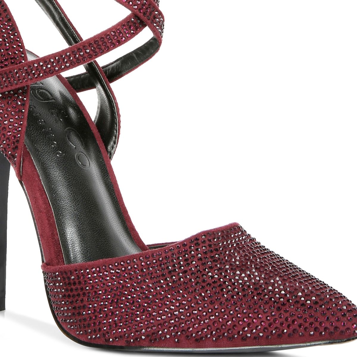 Burgundy on sale embellished heels