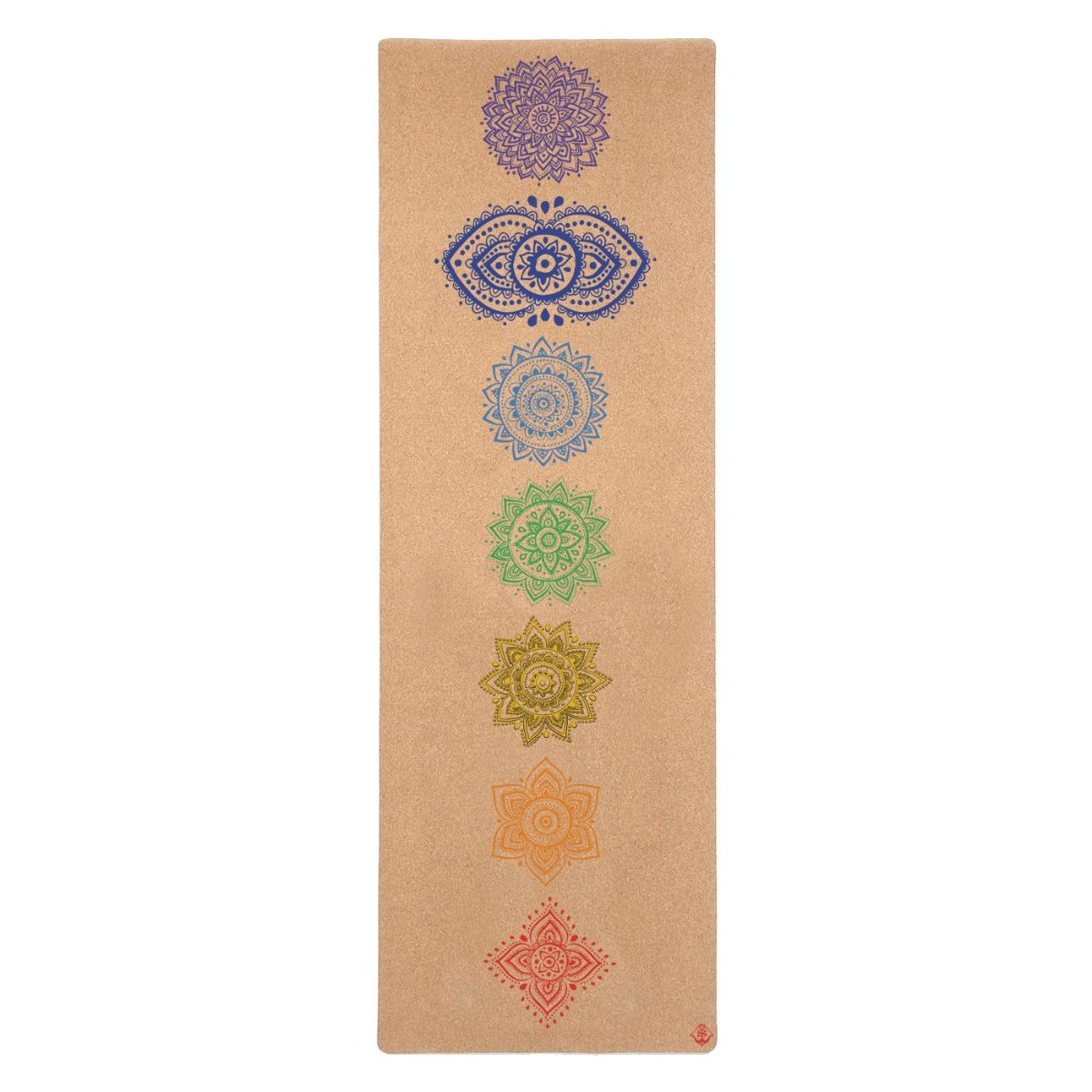 Spiritual Warrior Chakra Pro Cork Yoga Mat (3mm thickness) - Brown