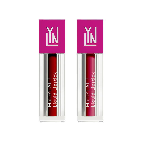 LYN Matte Liquid Lipstick Hot Date - Born Red-dy & Pink Lush