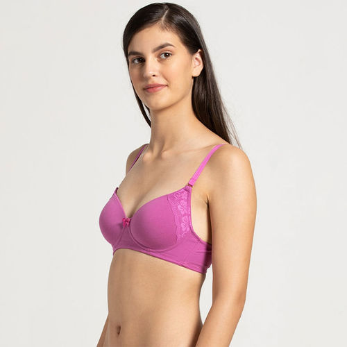 Buy Jockey Padded Non-Wired 3/4Th Coverage T-Shirt Bra - Lavender Scent at  Rs.999 online