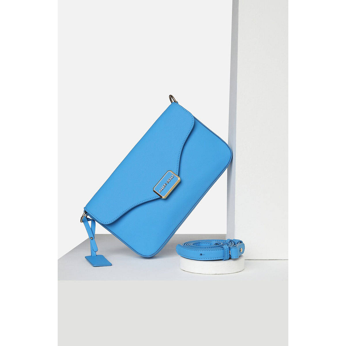 Buy Allen Solly Women Blue Casual Sling Bag with Detachable Strap Online