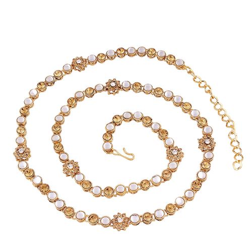 Peora Traditional Jewellery Gold Plated Kundan Waist Belt Kamarband Belly  Chain (PF37BCH017)