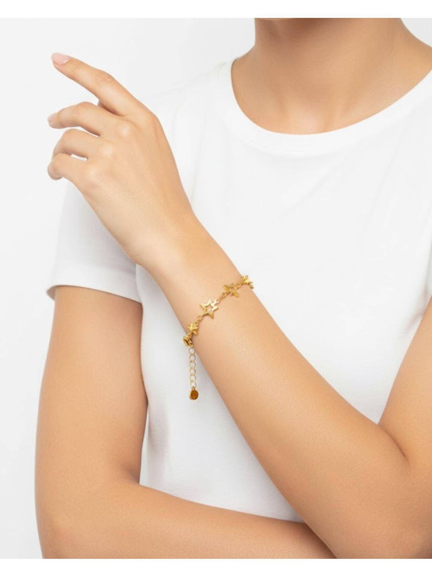 Shopsiiri White Stone Stella Charm Cuff