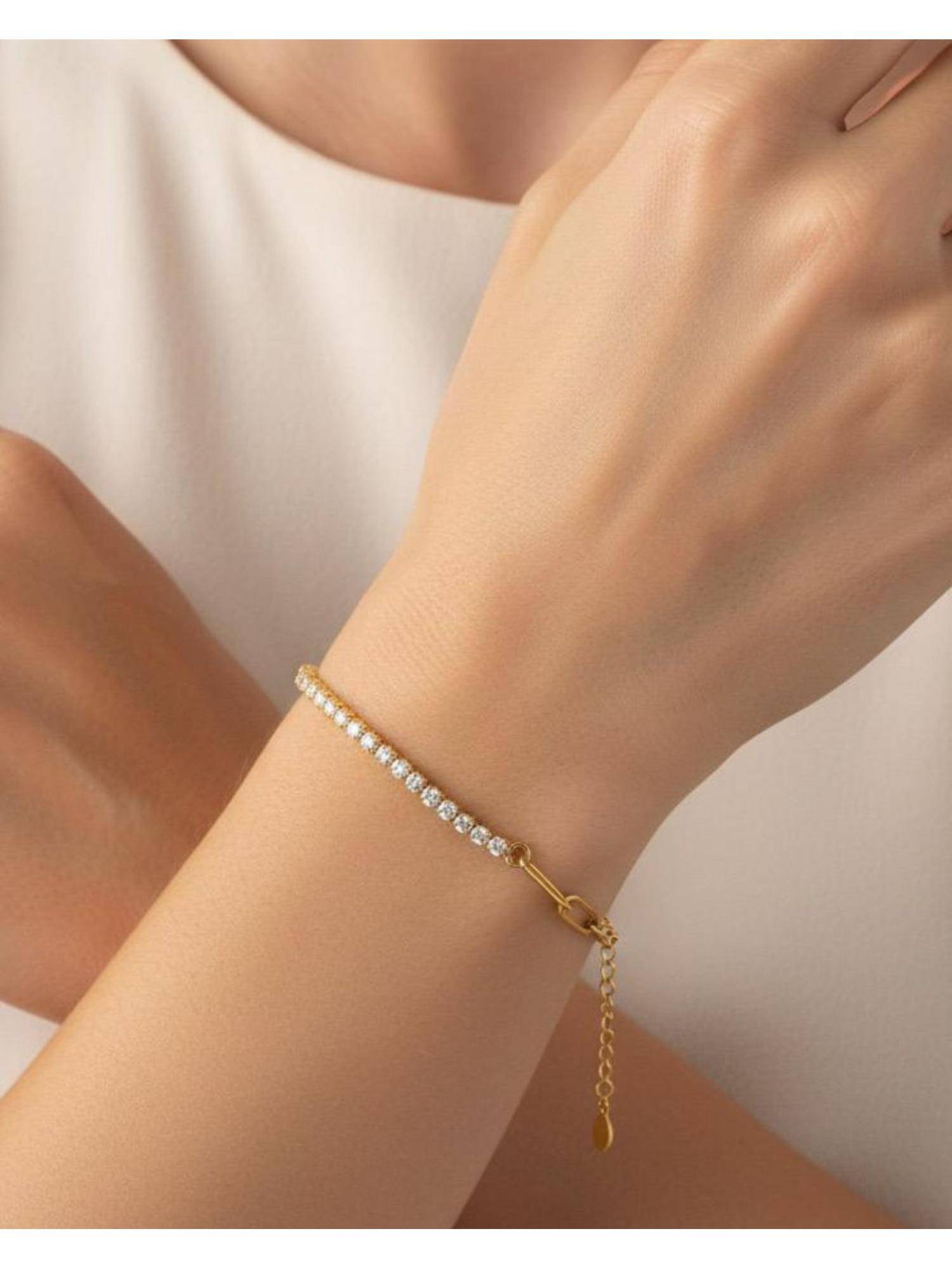 Shopsiiri Dazzle Link Tennis Bracelet