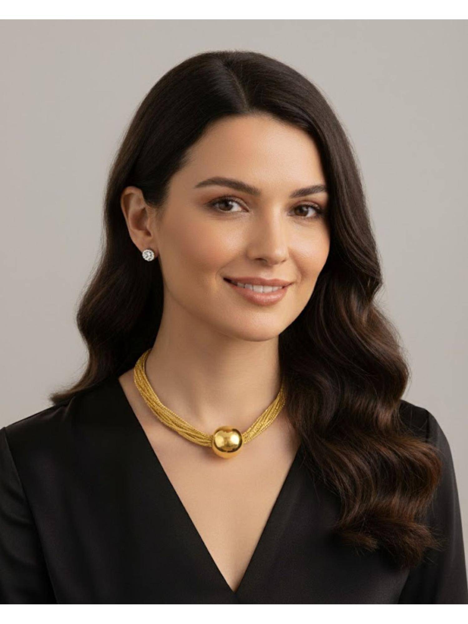 Shopsiiri Gold Pearl Drop Necklace