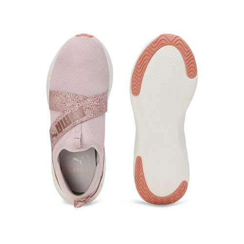 Puma Softride Harmony Slip on Leo Women Pink Running Shoes (UK 4)