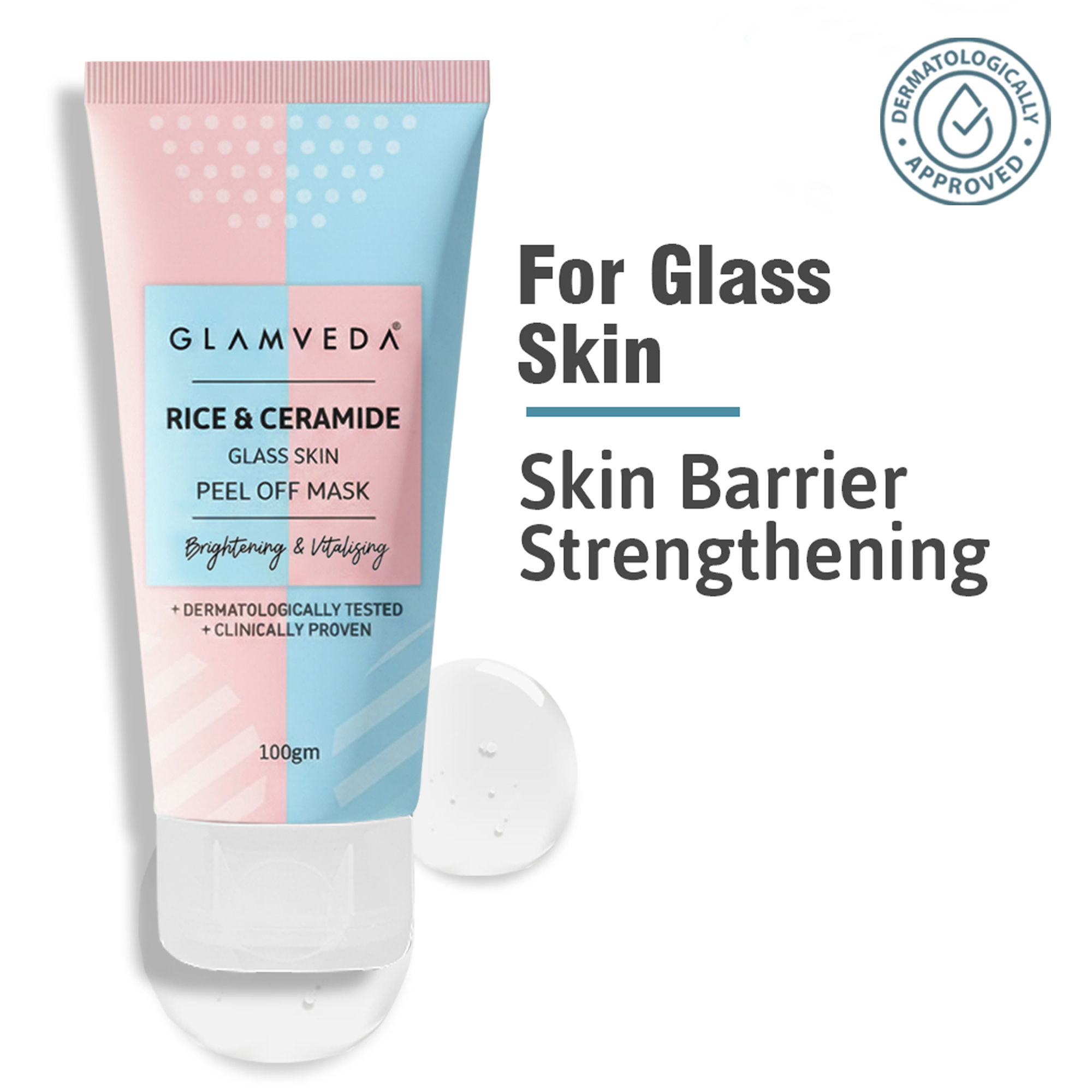 Glamveda Rice & Ceramide Korean Glass Skin Peel Off Mask