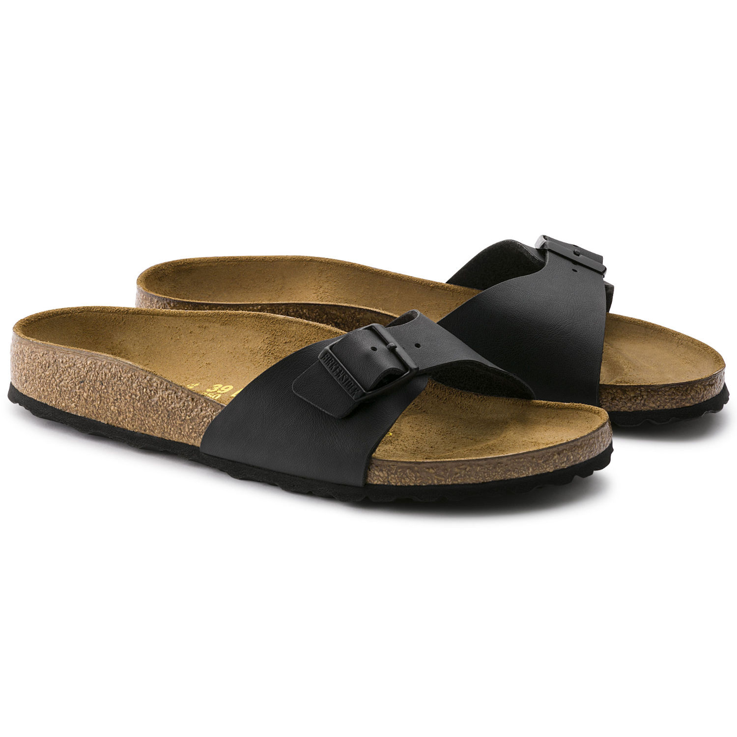 Buy Birkenstock Madrid Birko flor Black Regular Width Unisex