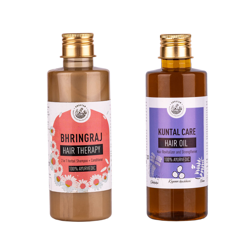 Amrutam Color Protection Combo Bhringraj Hair Therapy And Kuntal Care