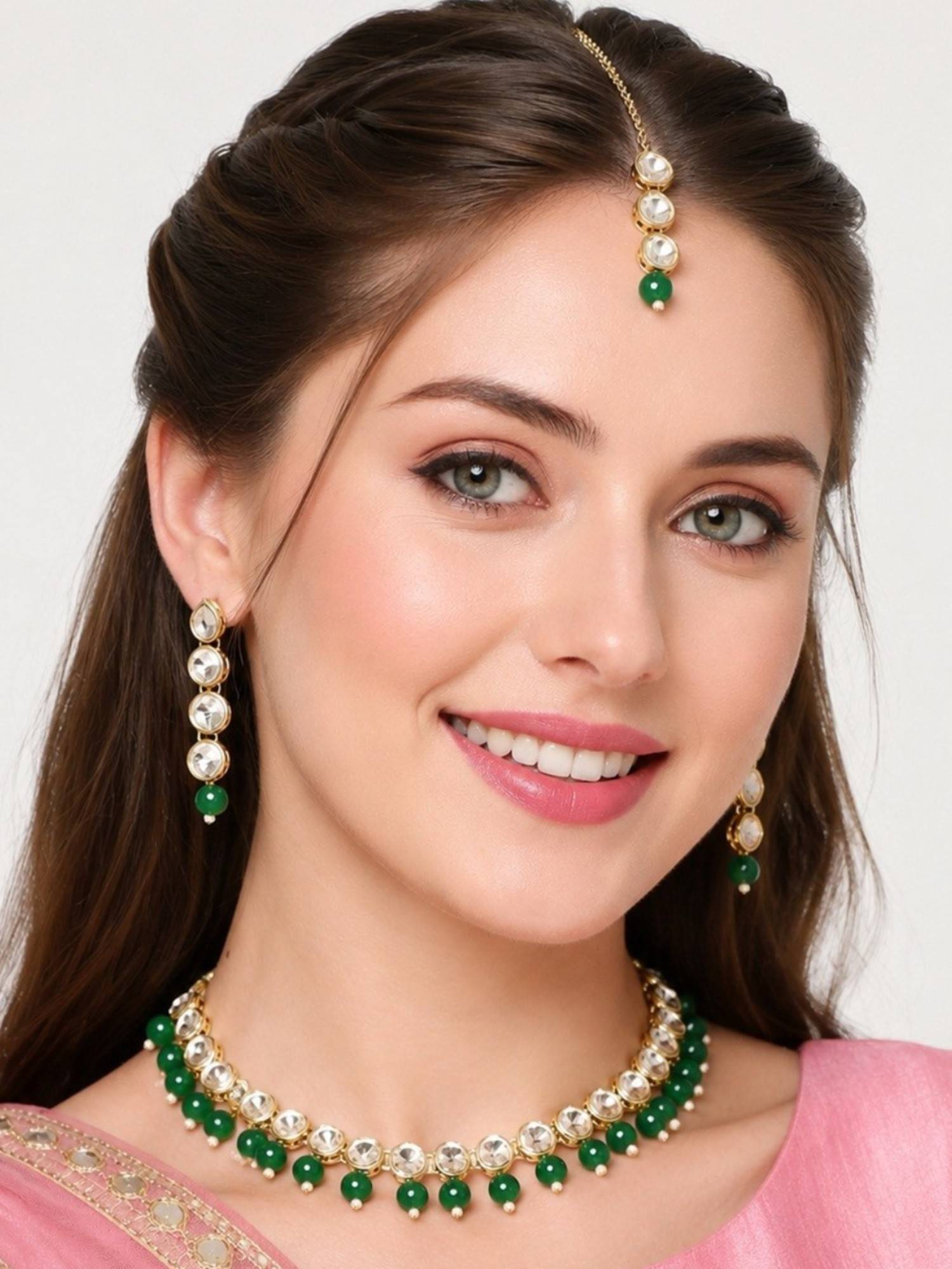 Fabula Multi-Color Beads And Kundan Delicate Ethnic Jewellery Set