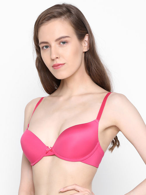 Buy Susie By Shyaway Pink Push Up Bra With Satin Straps (36C) Online