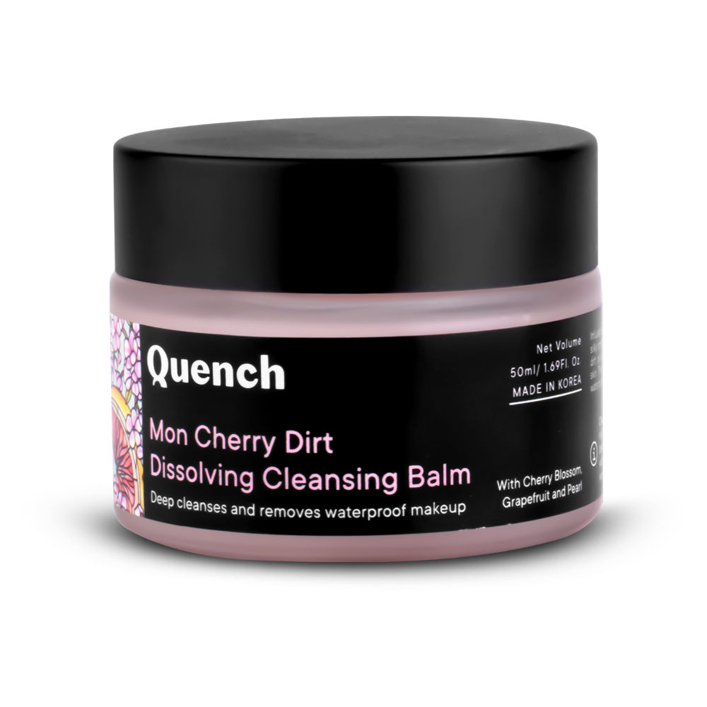 Quench Mon Cherry Dirt Dissolving Cleansing Balm, Oil Based Face