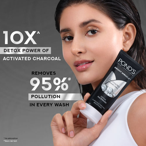 Buy Ponds Pure Detox Anti-Pollution Purity Face Wash With Activated Charcoal Online