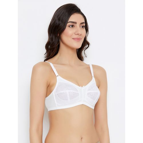 Non-Padded Non-Wired Full Figure Bra in White