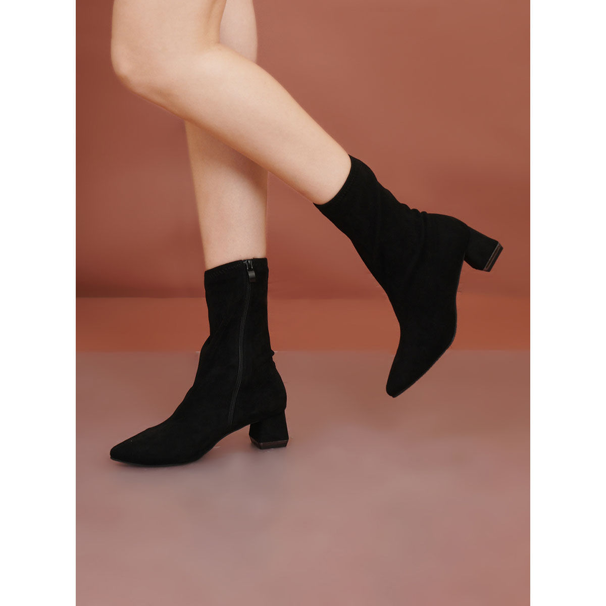 Buy Sherrif Shoes Womens Black Color Boots Online