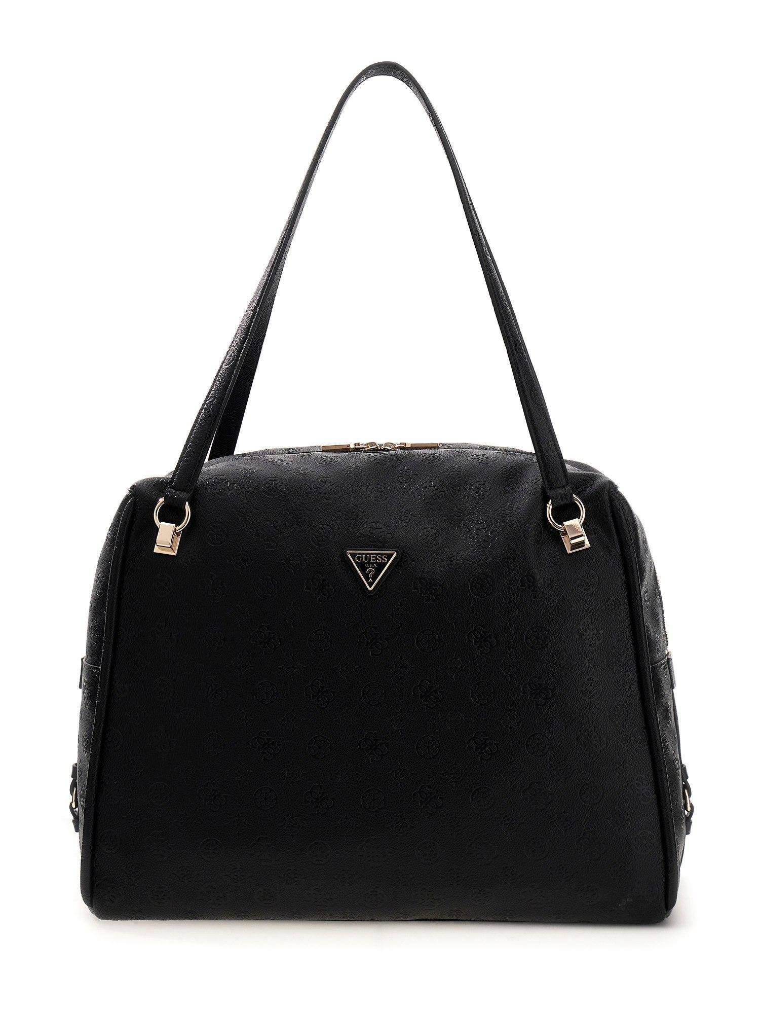 Guess Black Textured PU Women Handbag