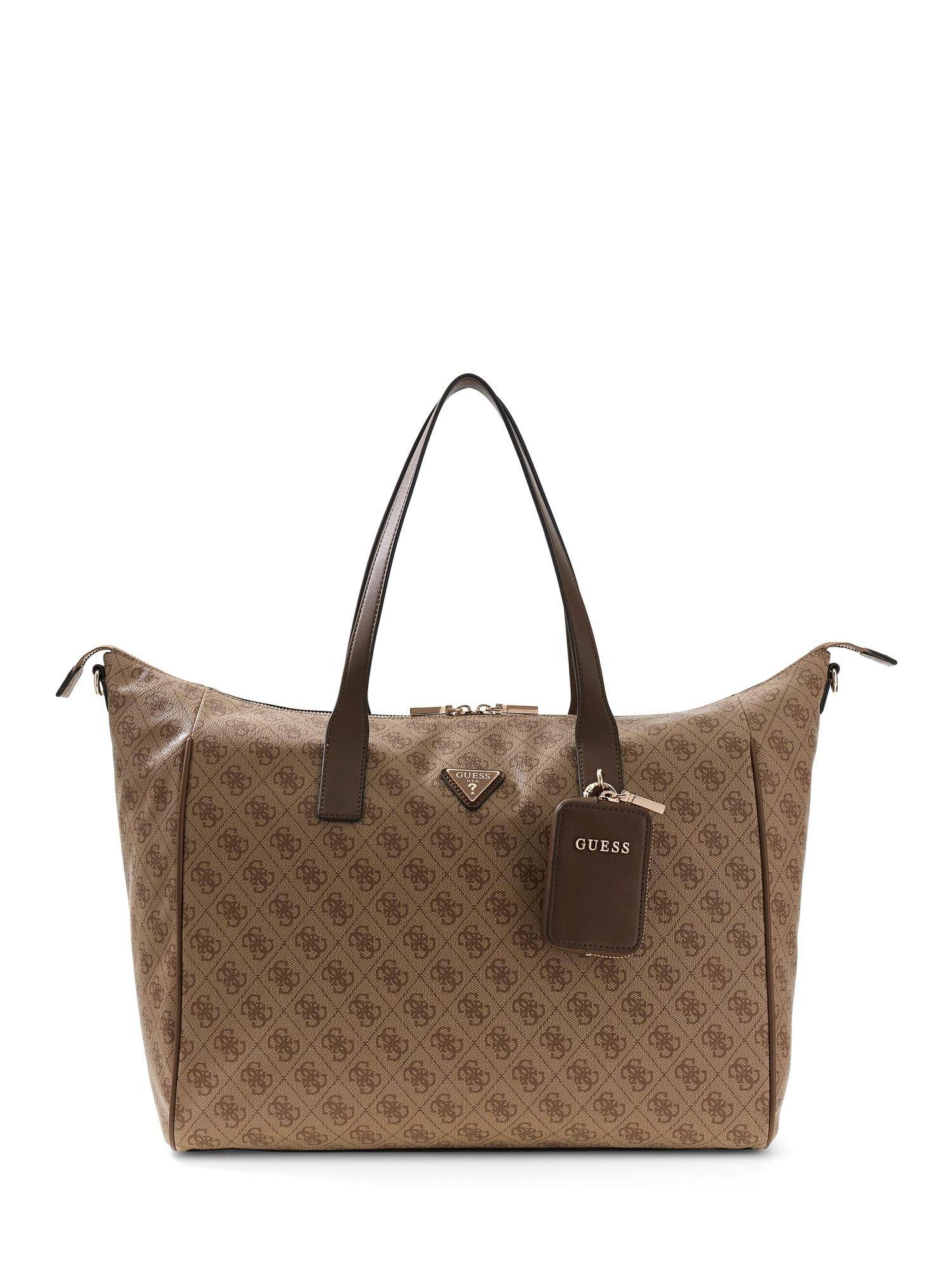 Guess Brown Logo PU Women Tote Bag