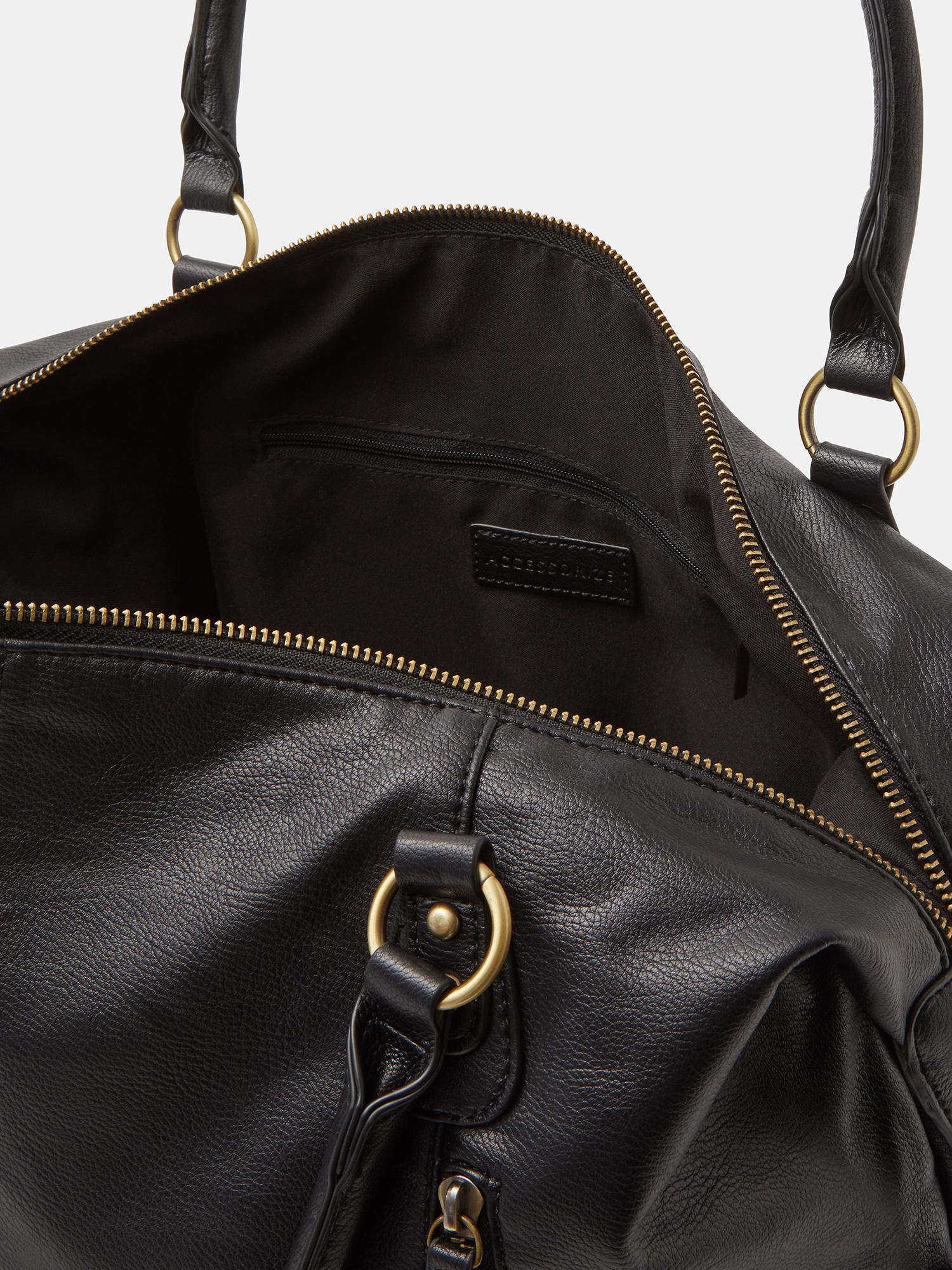 バック Buy Accessorize London Women Double Zip Front Handbag - Black Online