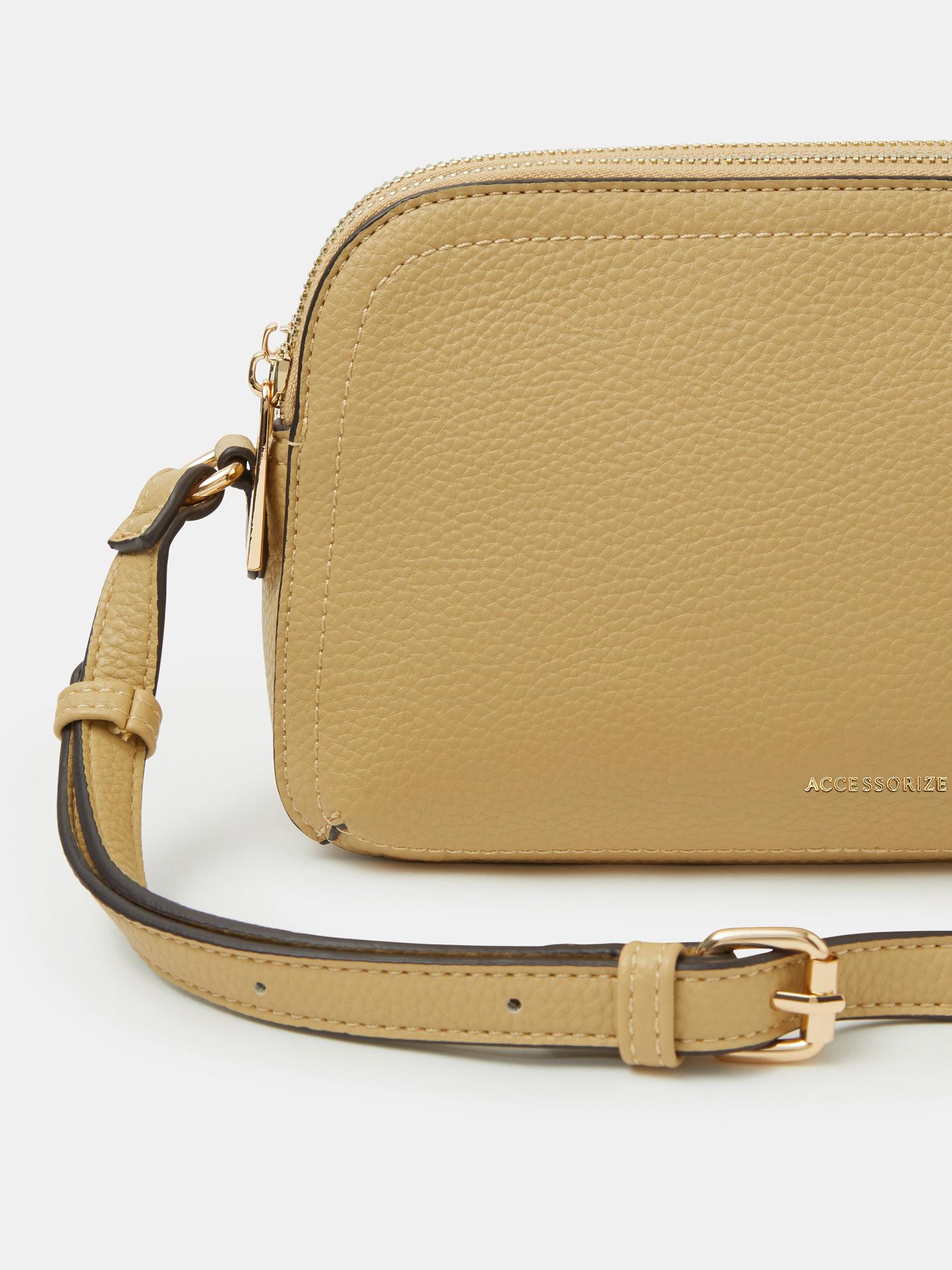 Buy Accessorize London Women Double Zip Crossbody Sling Bag