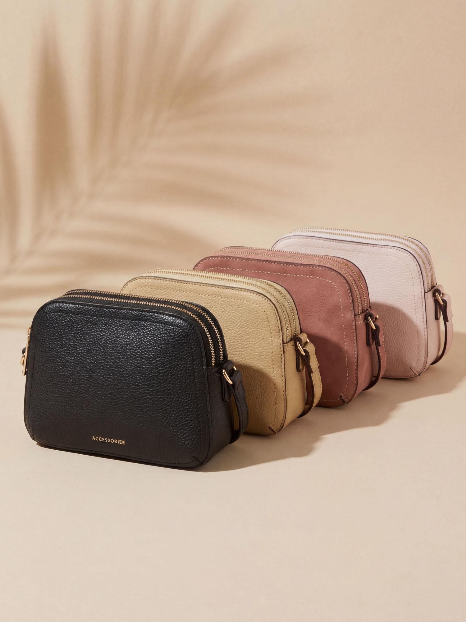 Buy Accessorize London Women Double Zip Crossbody Sling Bag