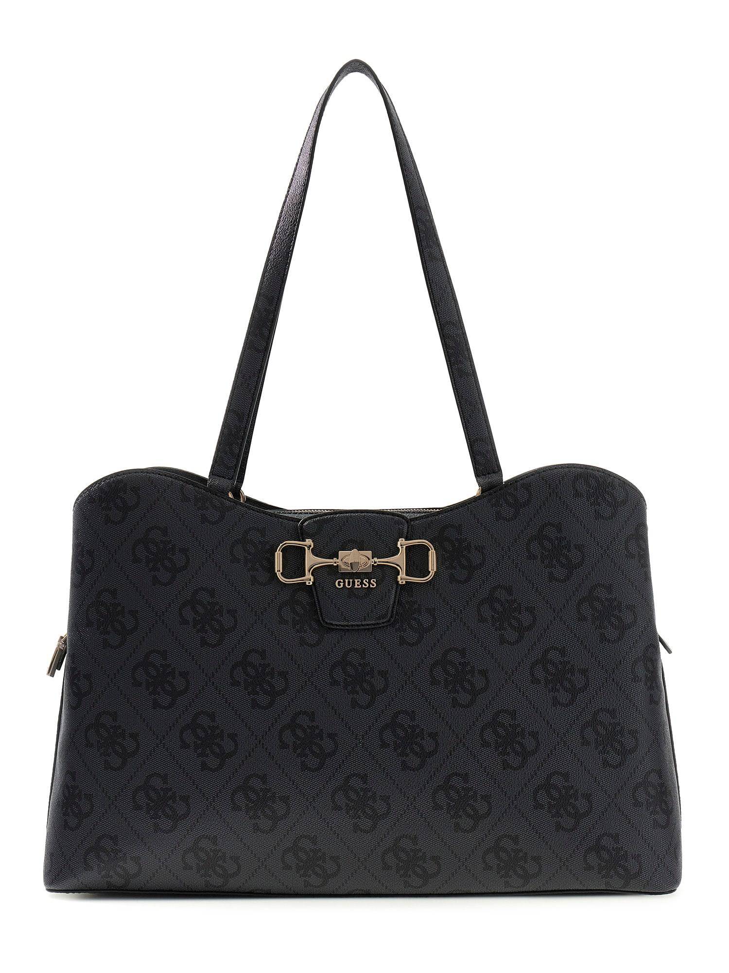 Guess Black Logo PU Women Tote Bag