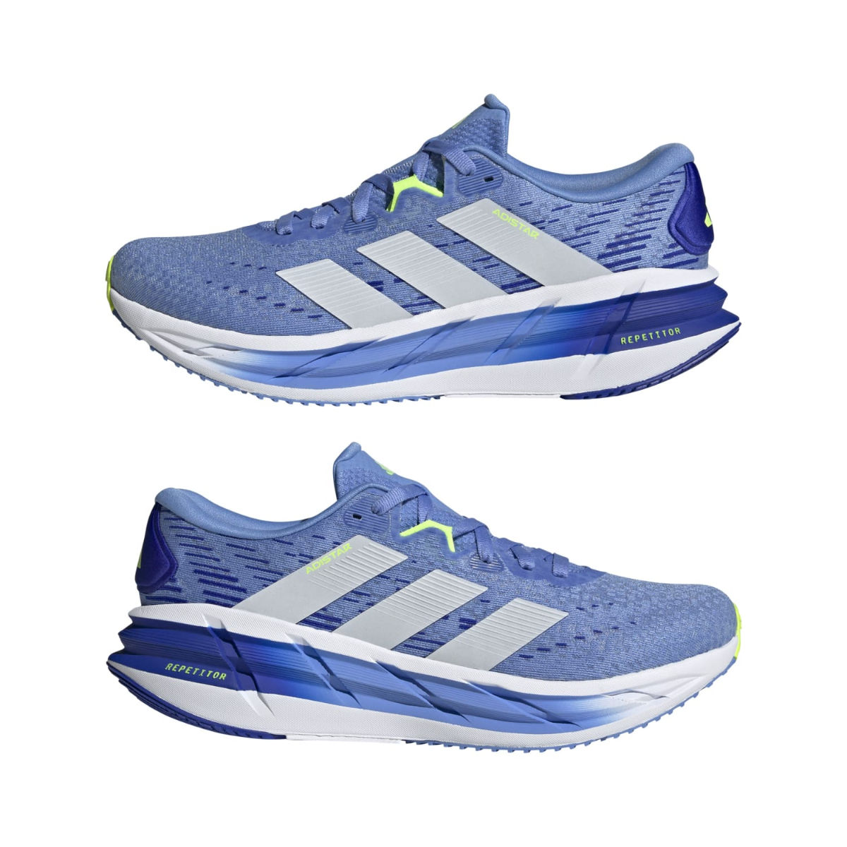 アディダス シューズ レディース フィットネス ADISTAR - Neutral running shoes - footwear white/core black/pulse lime adidas] ユニセックス大人 アディスター 3 ランニング NJH25ランニング
