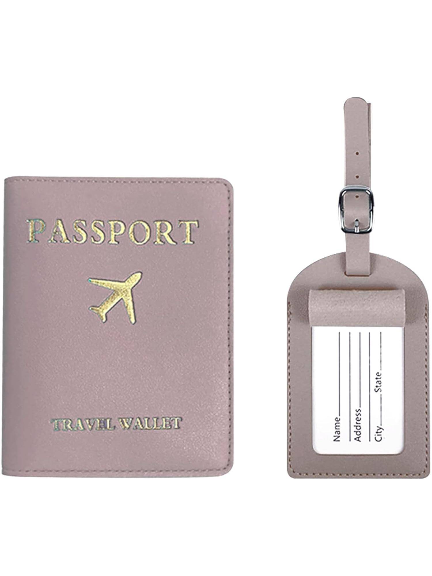 House of Quirk Leather Travel Passport Cover & Tag - Purple