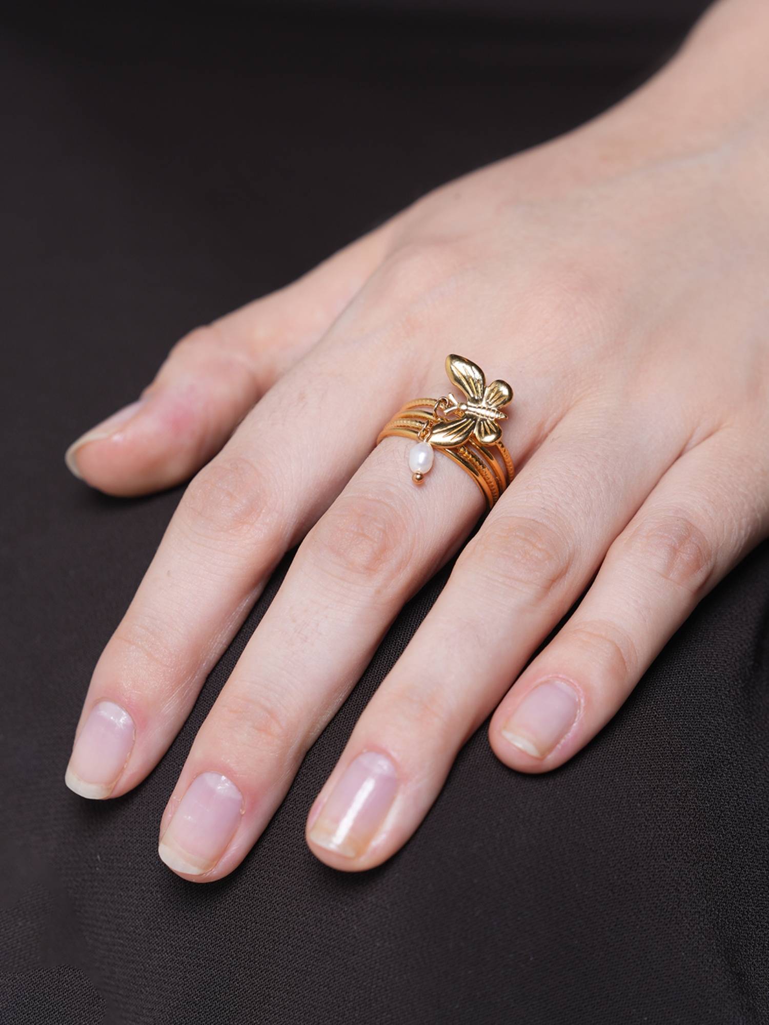 CAO JEWELLERY Butterfly Charm Ring