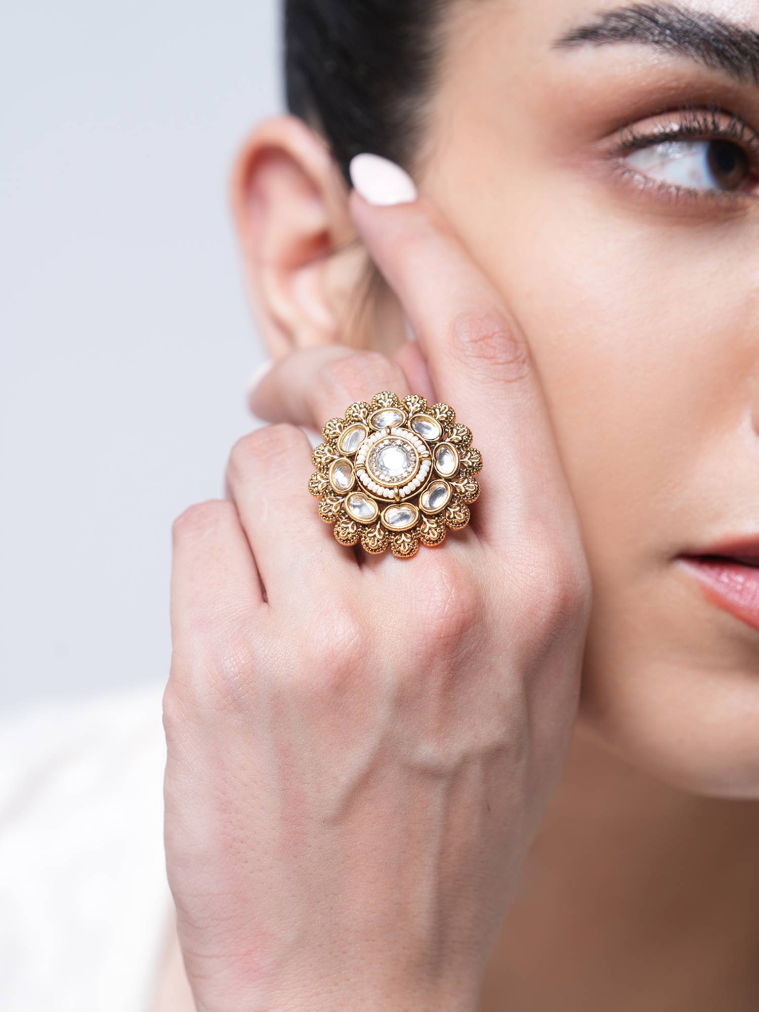 CAO JEWELLERY Gold Polish Antique Ring